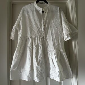 Petal & Pup White Linen Swim Coverup